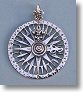 Sterling Silver Compass Rose Pendant