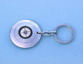 Dalvey Stainless Steel Round Compass Key Ring