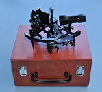 Stanley London Mark 3 Sextant on Beautiful Hardwood Case