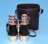 Brass Binoculars with Leather Case