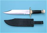 Marine Bowie Knife with Leather Sheath