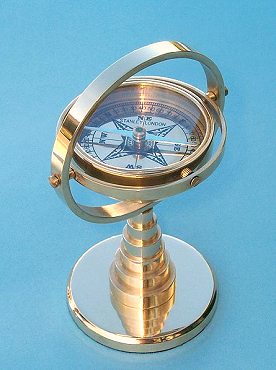 Regular Sized Gimbaled Desk Stand Compass