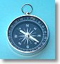 Aluminum 1 3/4 inch Open Face Pocket Compass with Black Face
