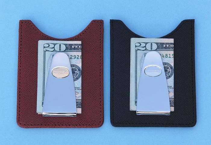 Dalvey Brown Leather Credit Card Wallet and Money Clip