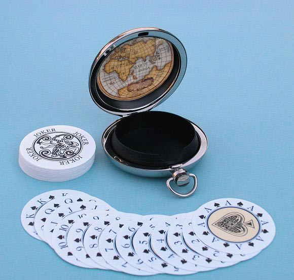 Dalvey Playing Card Case with Round Playing Cards