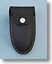 Black Leather Case for Damascus Clasp Pocket Knife