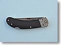 Damascus Bowie Knife with Leather Sheath