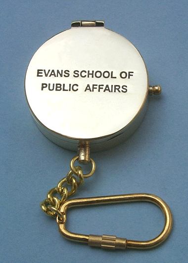 Custom engraved compass