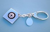 Silver Plated Key Chain Compass