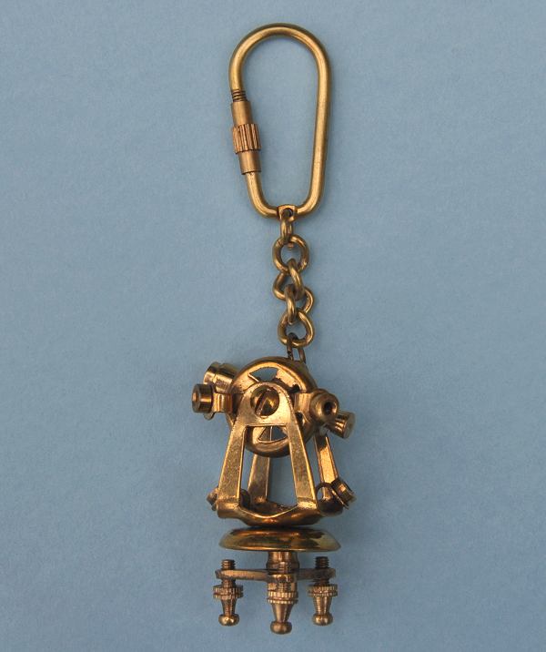 Brass Theodolite Key Chain