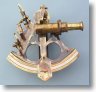 Antique Premium 6-inch Brass Sextant w/ Leather Case