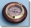 Small Brass Directional Desk Compass